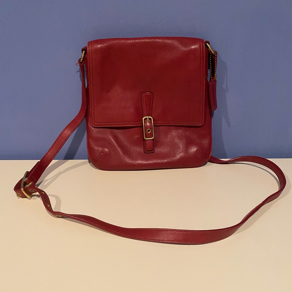 Sold! Vintage Coach Legacy 9592 Berry Leather Flap Crossbody